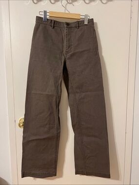 OAK + FORT Brown Straight-Leg Chinos